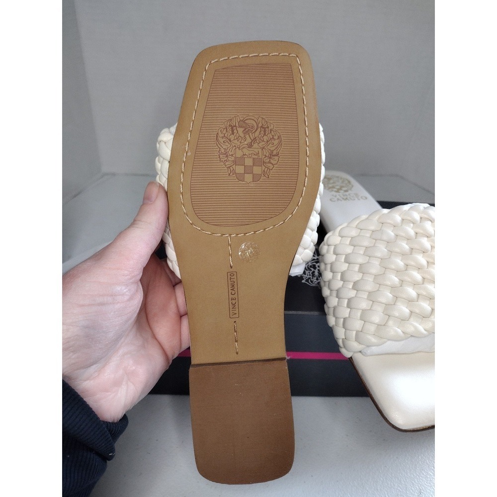 Vince Camuto Arissa Creamy White Woven Slides‎ Sandals Women 7 - Picture 4 of 6